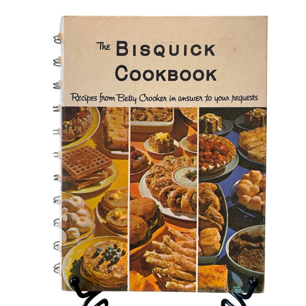 Vintage 1964 First Edition, Betty Crocker Bisquick Cookbook, Spiral Bound, HC